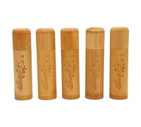 Mavaol Urna di bambù per animali domestici Piccola urna commemorativa per la diffusione commemorativa delle ceneri di cremazione di cani da compagnia umani e gatti 5 pezzi 12 x 3 x 3 cm