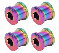 Mavaol Vite per Disco per Ruota dentata da 4 Pezzi Vite per Disco per Bici a Disco Singolo in Lega di Titanio per Mountain Bike (Colorato)