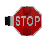 Mavcobo Segnale di Stop da 18" Segnale di Stop per scuolabus Lampeggiante a LED per la Sicurezza del Traffico pubblico da 12 V/24 V Segnale di Stop per scuolabus Manuale/Elettrico(24V)