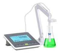 Mavdecll Misuratore di Acidità da Tavolo, 0,001 Tester PH da Laboratorio Ad Alta Precisione, Calibrazione 1-5 Punti, modalità di Misurazione Bilanciata/Continua, 500 Set di Archiviazione Dati