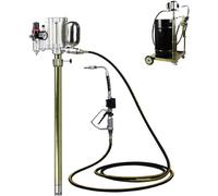 Mavdecll Pompa pneumatica per fusti per barili di Olio, Pompa per Olio + Tubo per Olio da 5 m + Pistola dosatrice per Olio, Pompa dosatrice pneumatica a Pressione 5:1