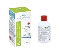 mave Acquatravel BIOCHLOR disinfettante Antibatterico concentrato per acque Chiare, per disinfezione Serbatoi Acqua Camper e Barche, superfici e Alimenti 250ml.