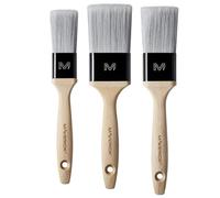 Maverick Set di 3 pennelli professionali a taglio dritto con testa in legno FSC, 3 pezzi, 3,8 cm, 5,1 cm, 6,3 cm
