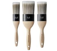Maverick Set di 3 pennelli professionali a taglio dritto, con testa in Memex e legno FSC, 3 pezzi, 3,8 cm, 5,1 cm, 6,3 cm