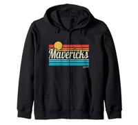 Mavericks California Viaggio di Surf retrò al Tramonto Felpa con Cappuccio