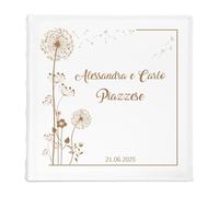 Maverton Album fotografico - incisione personalizzata - 50 fogli bianchi con tasche - album da 500 fotografie - pensiero per la coppia - per festa degli innamorati o anniversario - Soffione