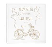 Maverton Album fotografico - incisione personalizzata - 50 fogli bianchi con tasche - album da 500 fotografie - pensiero per la coppia - per festa degli innamorati o anniversario - Bici
