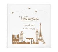 Maverton Album fotografico - incisione personalizzata - 50 fogli bianchi con tasche - album da 500 fotografie - pensiero per la coppia - per festa degli innamorati o anniversario - Monumenti
