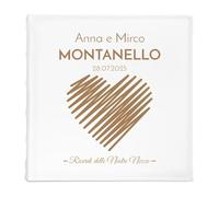 Maverton Album fotografico - incisione personalizzata - 50 fogli bianchi con tasche - album da 500 fotografie - pensiero per coppia - per anniversario di matrimonio e per le nozze - Cuore