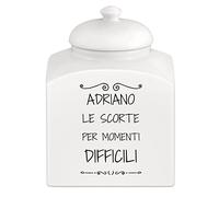 Maverton Barattolo in ceramica - stampa personalizzata - Contenitore per biscotti 3 L - organizer cucina ceramica - barattolo per merendine - pensiero originale per uomo - le scorte