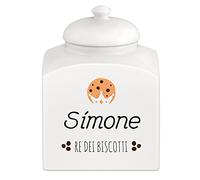 Maverton Barattolo in ceramica - stampa personalizzata - Contenitore per biscotti 3 L - organizer cucina ceramica - barattolo per merendine - pensiero originale per uomo - re dei biscotti
