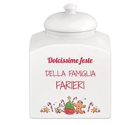 Maverton Barattolo per dolci in ceramica - stampa personalizzata - Barattolo per caramelle 3 L - protezione ermetica porta biscotti - pensiero per la coppia - dolcezze