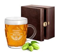 Maverton Bicchiere da birra con incisione 500 ml - boccale di birra tradizionale con manico - bicchiere birra personalizzato - boccale per Birra - per papà - per amico - Appassionato