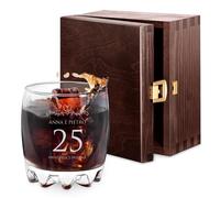 Maverton bicchiere da whisky - in vetro da 310 ml - incisione personalizzata - idea per anniversario - perfetto per bourbon e drink - bicchiere personalizzato - pensiero speciale - anni felici