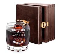 Maverton bicchiere per whiskey 310 ml - in vetro - perfetto per bourbon e drink - incisione personalizzata - idea compleanno o onomastico per uomo - bicchiere personalizzato - original taste