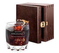 Maverton bicchiere per whiskey 310 ml - in vetro - perfetto per bourbon e drink - incisione personalizzata - idea compleanno o onomastico per uomo - bicchiere personalizzato - dottor