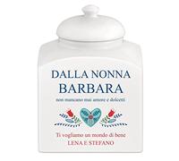 Maverton Biscottiera in ceramica - stampa personalizzata - barattolo da cucina 3 L - protezione ermetica del barattolo per dolci - pensiero speciale per la donna - tulipani