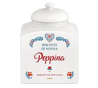Maverton Biscottiera in ceramica - stampa personalizzata - barattolo da cucina 3 L - protezione ermetica del barattolo per dolci - pensiero speciale per la donna - cuori fiori