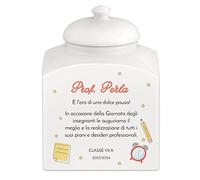 Maverton Biscottiera in ceramica - stampa personalizzata - barattolo da cucina 3 L - protezione ermetica del barattolo per dolci - pensiero speciale per la donna - stelline