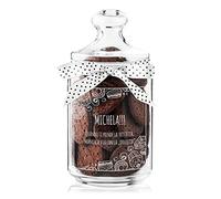 Maverton Biscottiera in vetro - capienza 1L - incisione personalizzata - chiusura ermetica - dimensioni 21 cm x 8,5 cm - perfetta idea regalo per la Donna - torte e ciambelle