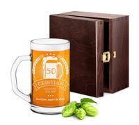 Maverton Boccale per Birra con personalizzazione - Bicchiere dalla capienza 640 ml - perfetto per ogni uomo amante della birra - Pinta in vetro per papà nonno o fidanzato - perfetto