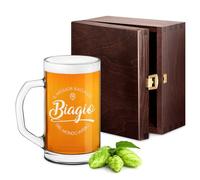 Maverton Boccale per Birra con personalizzazione - Bicchiere dalla capienza 640 ml - perfetto per ogni uomo amante della birra - Pinta in vetro per papà nonno o fidanzato - miglior ragazzo