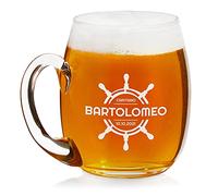Maverton Boccale personalizzato per la Birra in vetro - capienza 500 ml - H12cm x Ø8,5cm - perfetta idea regalo per compleanno per uomo amante della Birra - capitano