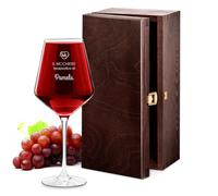 Maverton Calice da vino Avant-Garde - incisione personalizzata - 490 ml - in vetro - ideale per vino rosso e bianco - regalo di compleanno unico per la donna - bicchiere terapeutico