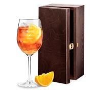 Maverton Calice per spritz aperol - Incisione laser regalo donna compleanno - In vetro 530 ml o 350 ml - Calici personalizzati con nome - Idee regalo Lei per ogni occasione speciale - Ciao