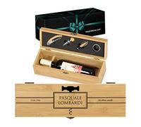 Maverton Cofanetto Porta Vino Amore Completo di Accessori - Set Cavatappi da Vino Personalizzato - Scatola in Legno di bambù + 4 Pezzi di Accessori Vino - Regalo Uomo - Ottima Annata