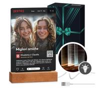 Maverton Cornice a LED in vetro acrilico personalizzabile - Quadro in 3D con foto - Immagine con illuminazione LED - Lampada luminosa con foto - Idea per Lei o Lui - Dimensioni: L/XL - Netflix