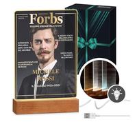 Maverton Cornice a LED in vetro acrilico personalizzabile - Quadro in 3D con foto - Immagine con illuminazione LED - Lampada luminosa con foto - Idea per Lei o Lui - Dimensioni: L/XL - Leader