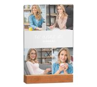 Maverton Cornice LED luminosa con supporto in legno - Quadro in vetro acrilico personalizzato con collage di foto - Lampada con foto per donna per il compleanno - - Fotocollage - XL - 21x32x4,5cm