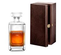 Maverton Decanter per Whisky in vetro - incisione personalizzata - Caraffa in vetro da 700 ml - idea regalo per l’uomo - agente 007