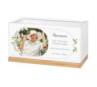 Maverton Fioriera in ceramica - dimensioni 25,7 x 13,5 x 14cm - stampa personalizzata - vassoio sottovaso - vaso per fiori rettangolare - pensiero originale per donna - sogni