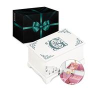 Maverton Jewelkeeper carillon portagioie - Con stampa personalizzata - Carillon portagioielli musicale con ballerina - per Battesimo o Prima Comunione bambina - Compleanno - Decorato