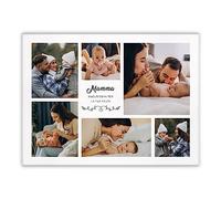 Maverton Quadro con foto - stampa personalizzata - foto e scritte personalizzate - tela con fotografie grande o piccola - pensiero originale donna per compleanno - momenti - 30 x 40 cm