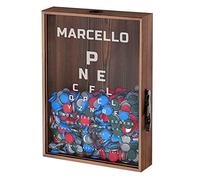 Maverton Raccogli Tappi di Sughero o Birra - con Stampa Personalizzata - in Legno - cavatappi per Vino e Birra con Un coltellino - Scatola Porta Tappi - Regalo Uomo - Marcello