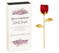 Maverton Rosa Stabilizzata Eterna in Vetro in Scatola Personalizzata
