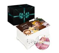Maverton Scatola Musicale portagioie con Ballerina - Stampa Personalizzata - Carillon portagioie - Jewelkeeper Carillon portagioielli per Compleanno - Prima Comunione Bambina - Leone