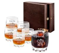 Maverton set 6 bicchieri da whisky, in vetro da 310ml | Incisione personalizzata, per bourbon e drink, regalo speciale, idea per anniversario, bimba e bimbo