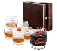 Maverton set 6 bicchieri da whisky - in vetro da 310ml-incisione personalizzata-perfetti per bourbon e drink - bicchieri personalizzati - pensiero speciale - idea per anniversario - ragazza e ragazzo