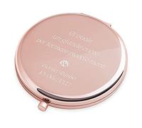 Maverton Specchietto da Borsa Personalizzato con Incisione Laser - Specchio Ingranditore + Specchio - Specchio Trucco - Pieghevole - Tascabile - regalo donna - Maestra