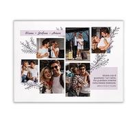 Maverton Stampa foto e scritta su tela personalizzata - poster da parete - quadro su tela moderno grande o piccolo - pensiero per coppia - per anniversario - somma d’amore - 30 x 40 cm