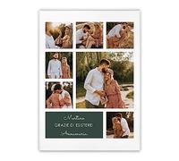 Maverton Stampa foto e scritta su tela personalizzata - poster da parete - quadro su tela moderno grande o piccolo - pensiero per coppia - per anniversario - grazie di esistere - 50 x 70 cm