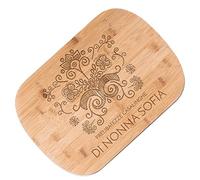 Maverton Tagliere in bambù - incisione personalizzata - battilardo rettangolare - eco-friendly - dimensioni 35cm x 25cm - pensiero speciale per la donna - prelibatezze