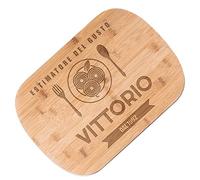 Maverton Tagliere in bambù - incisione personalizzata - dimensioni 35cm x 25cm - battilardo rettangolare - eco-friendly - pensiero speciale per l’ uomo - estimatore