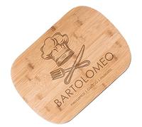 Maverton Tagliere in bambù - incisione personalizzata - dimensioni 35cm x 25cm - battilardo rettangolare - eco-friendly - pensiero speciale per l’ uomo - regalo di Natale - cuoco
