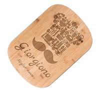 Maverton Tagliere in bambù - incisione personalizzata - dimensioni 35cm x 25cm - battilardo rettangolare - eco-friendly - pensiero speciale per l’ uomo - miglior cuoco