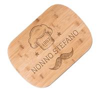 Maverton Tagliere in bambù - incisione personalizzata - dimensioni 35cm x 25cm - battilardo rettangolare - eco-friendly - pensiero speciale per l’ uomo - nonno